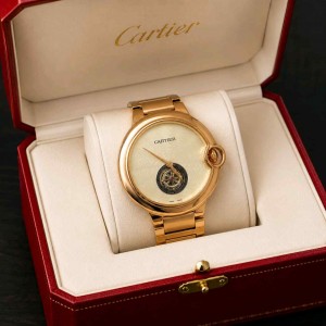 Cartier_ baloon Rose gold white dial