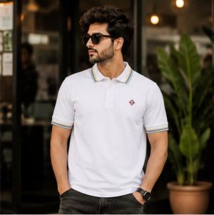 CASA BLANCA PREMIUM WHITE POLO TSHIRT
