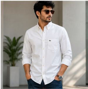 LACOSSTE WHITE PREMIUM CLASSIC SHIRT