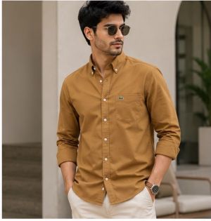 LACOSTTE PREMIUM BROWN CLASSIC SHIRT