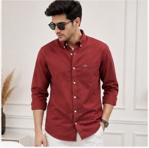 LACOSSTE LIGHT MAROON PREMIUM CLASSIC SHIRTT