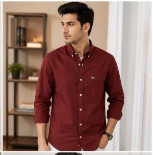 LACOSSTE MAROON PREMIUM CLASSIC SHIRT