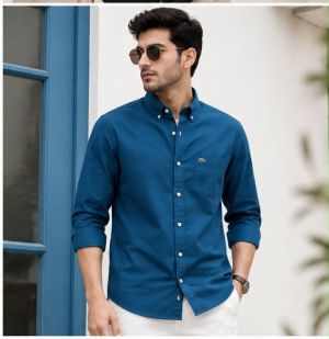 LACOSSTE BLUE PREMIUM CLASSIC SHIRT