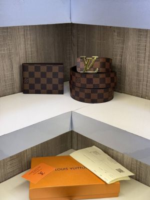 Loui Vuitton Belt Wallet Combo with original packing