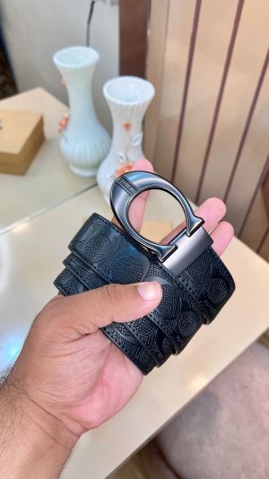 COCAH PREMIUM QUALITY IMP EMBOSSED MONOGRAM REVERSEABLE BELT WITH OG BOX