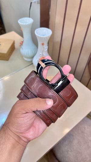 COCAH PREMIUM QUALITY IMP EMBOSSED MONOGRAM REVERSEABLE BELT WITH OG BOX