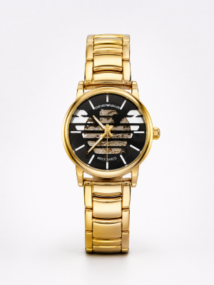 EMPORIO ARMAN AUTOMATIC PREMIUM GOLD BLACK WATCH