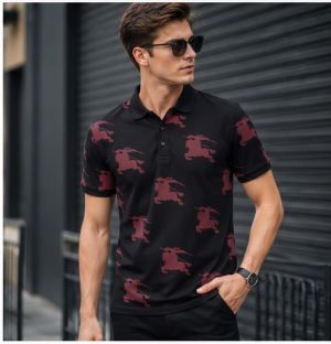 BURBERRRY PREMIUM BLACK RED IMPORTED POLO