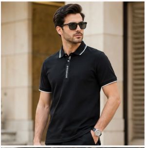 ARMANNI EXCHANGE BLACK  PREMIUM POLO