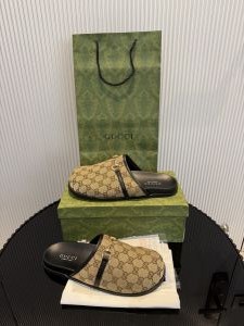 Gucc HorseBit Mules beigeebony brown Men Premium 
