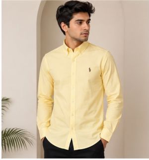 RL POLO PREMIUM CLASSIC YELLOW SHIRT