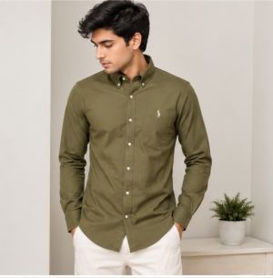 RL POLO PREMIUM CLASSIC GREEN SHIRT