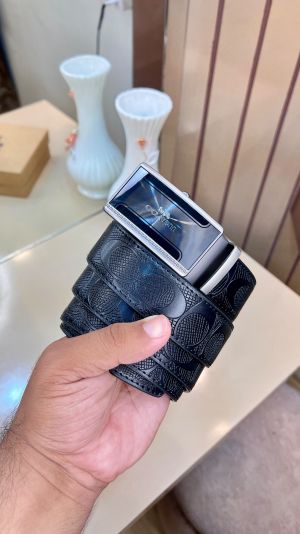 COCAH PREMIUM QUALITY IMP EMBOSSED MONOGRAM AUTOLOCK BELT WITH OG BOX