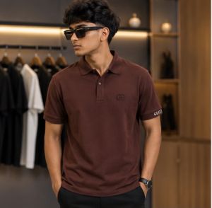 GUCCCI PREMIUM MAROON KNITTED IMPORTED POLO