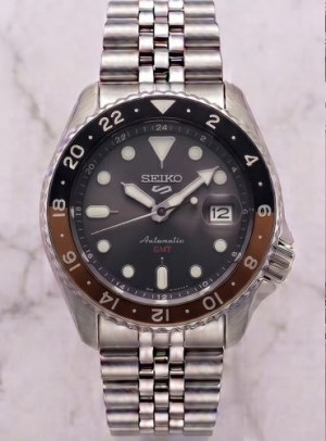 Seik o 5 Root Beer Automatic Japanese movement operated via cell