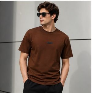 ESSENTIAL PREMIUM BROWN HALF SLEEVS TEE