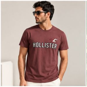 HOLLISTER PREMIUM PINK PRINTED TEE