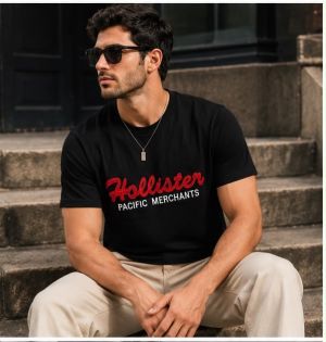 HOLLISTER PREMIUM BLACK RED TEE