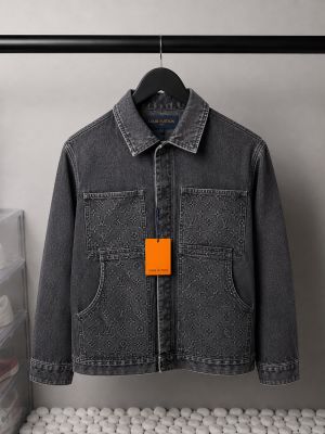 Loui_ Vuitton Monogram Premium Utility Denim Overshirt 1387