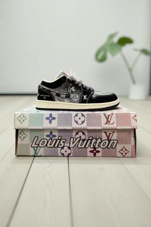 Air jordan 1 low X s vittonn black monogram sale