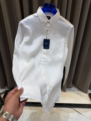 Hacket Linnen imported Full Sleeves Shirt White