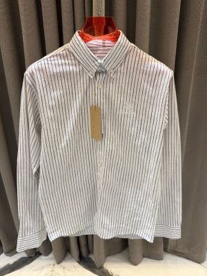 Lorro Pianna Chest Logo Lining Full Sleeves Shirt White 