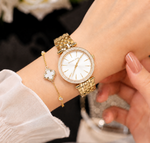 Michael l Kors Darci Gold White Dial