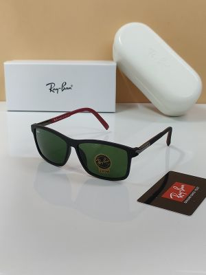 RAYBA 8355 MATT BLACK WITH GREEN OFFICIAL SHOWROOM HIT MODEL 234