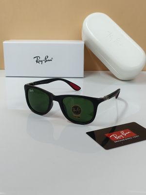 RAYBA 8352 MATT BLACK WITH GREEN SPORTY LOOK STYLISH STORE MODEL 233
