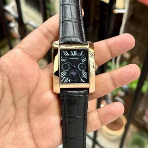 CARTIIER TANK LEATHER MOONPHASE 363