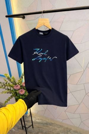 Karl lagerfeld Premium Quality Round Neck T-Shirt Store Article (Navy)