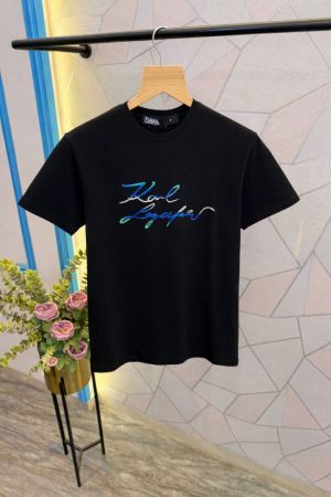 Karl lagerfeld Premium Quality Round Neck T-Shirt Store Article (Black)