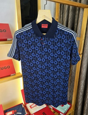 Hug o Collar T Shirt Navy M352-N