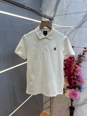 Exchange Cream Premium Cotton Pique fabric Polo Tshirt with Embroidered Logo 3972