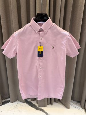 Ralp Lauren Chest Logo Half Sleeves Shirt Baby Pink