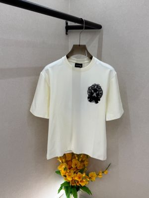 Chrome Hearts Imported White Oversized Premium Round Neck Drop Shoulder T-shirt F3949-W3