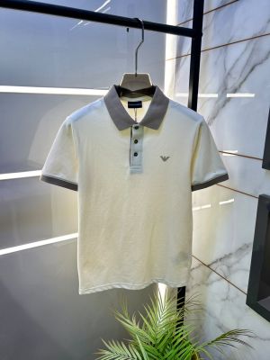 Emporio Arman Cream Polo Premium Collar Neck T-shirt F3849-CR