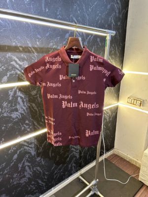 Palm Angel All Over Print Polo Tshirt Maroon