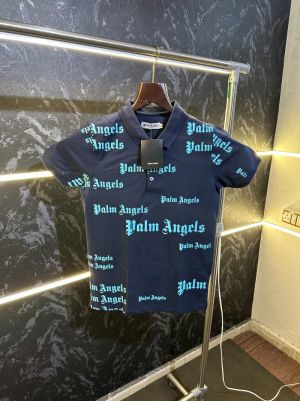 Palm Angel All Over Print Polo Tshirt Dark Blue