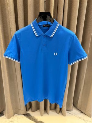 Fred Perry Chest Logo Polo T-shirt Blue