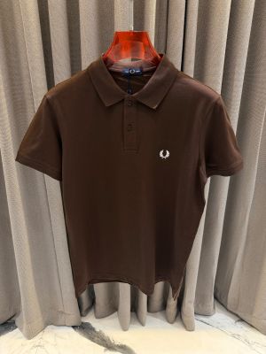 Fred Perry Chest Logo Polo T-shirt Dark Brown 