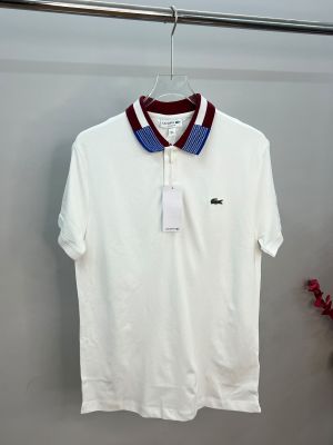 Lacost Polo white 240 GSM cotton Pique fabric Polo sale 1573