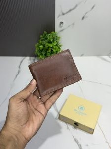 Balmaiin B-076 brown leather wallet with og box 