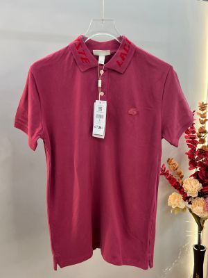 Lacost Polo pink 240 GSM cotton Pique fabric Polo sale 395