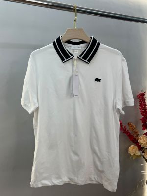 Lacost Polo white 240 GSM cotton Pique fabric Polo sale 827