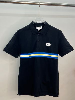 Lacost Polo black 240 GSM cotton Pique fabric Polo sale 2422