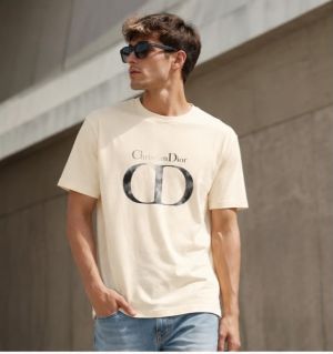 CD CHRISTIAN DIOOR PREMIUM CREME TSHIRT