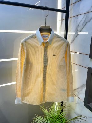 Lacost Lining Premium Orange Oxford Lycra Shirt F3920-OR