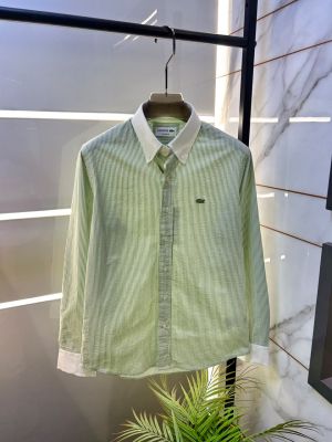 Lacost Lining Premium Green Oxford Lycra Shirt F3920-GR