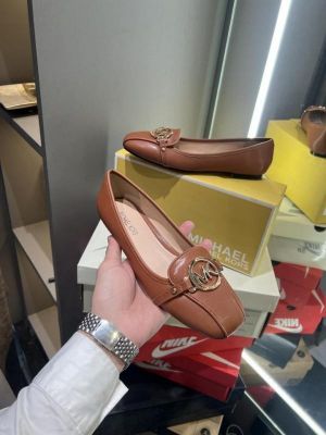 Michael1090 Kors MK Fulton Flat Shoes With OG Box & Dust Bag & Carry Bag (Brown - 1090)